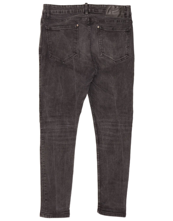 Zara Herren Skinny Jeans WU 46 XL W36 L29 Graue Baumwolle