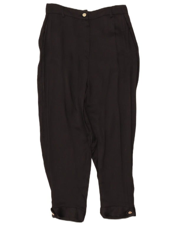 Kurze Hose von Zara für Damen, mittelgroß, W28, L25, schwarze Viskose