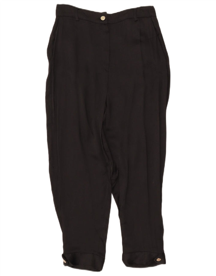Kurze Hose von Zara für Damen, mittelgroß, W28, L25, schwarze Viskose