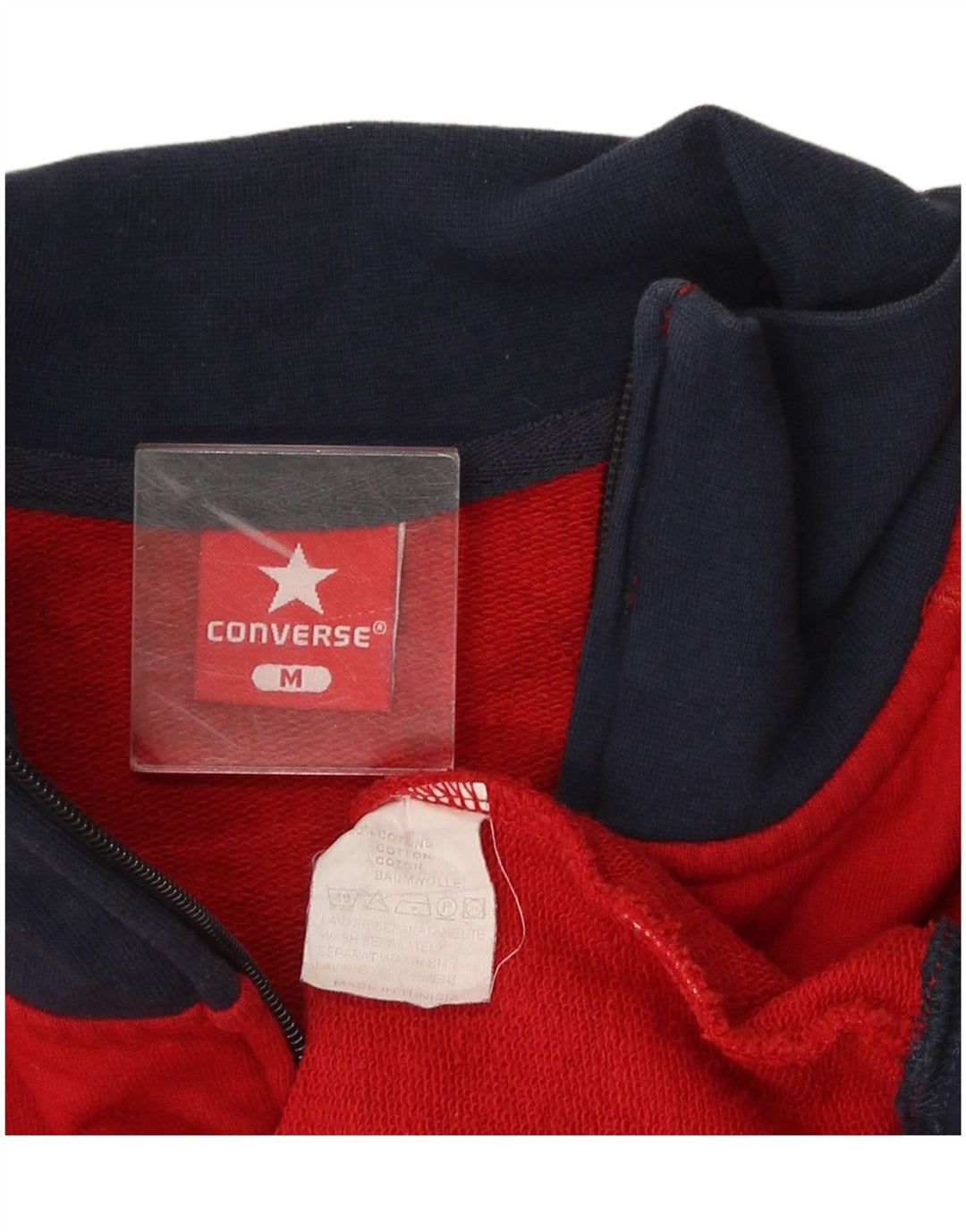 Converse Herren All Star Graphic Trainingsanzug-Oberteiljacke Mittelroter Farbblock