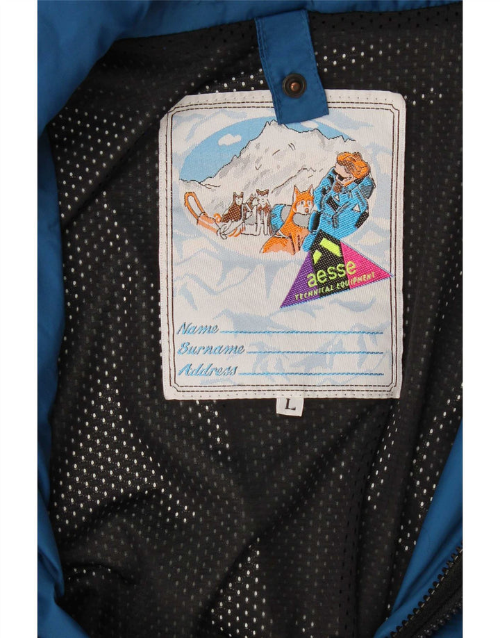 Aesse Herren-Regenjacke mit Kapuze, lockere Passform, Größe 40, Blau