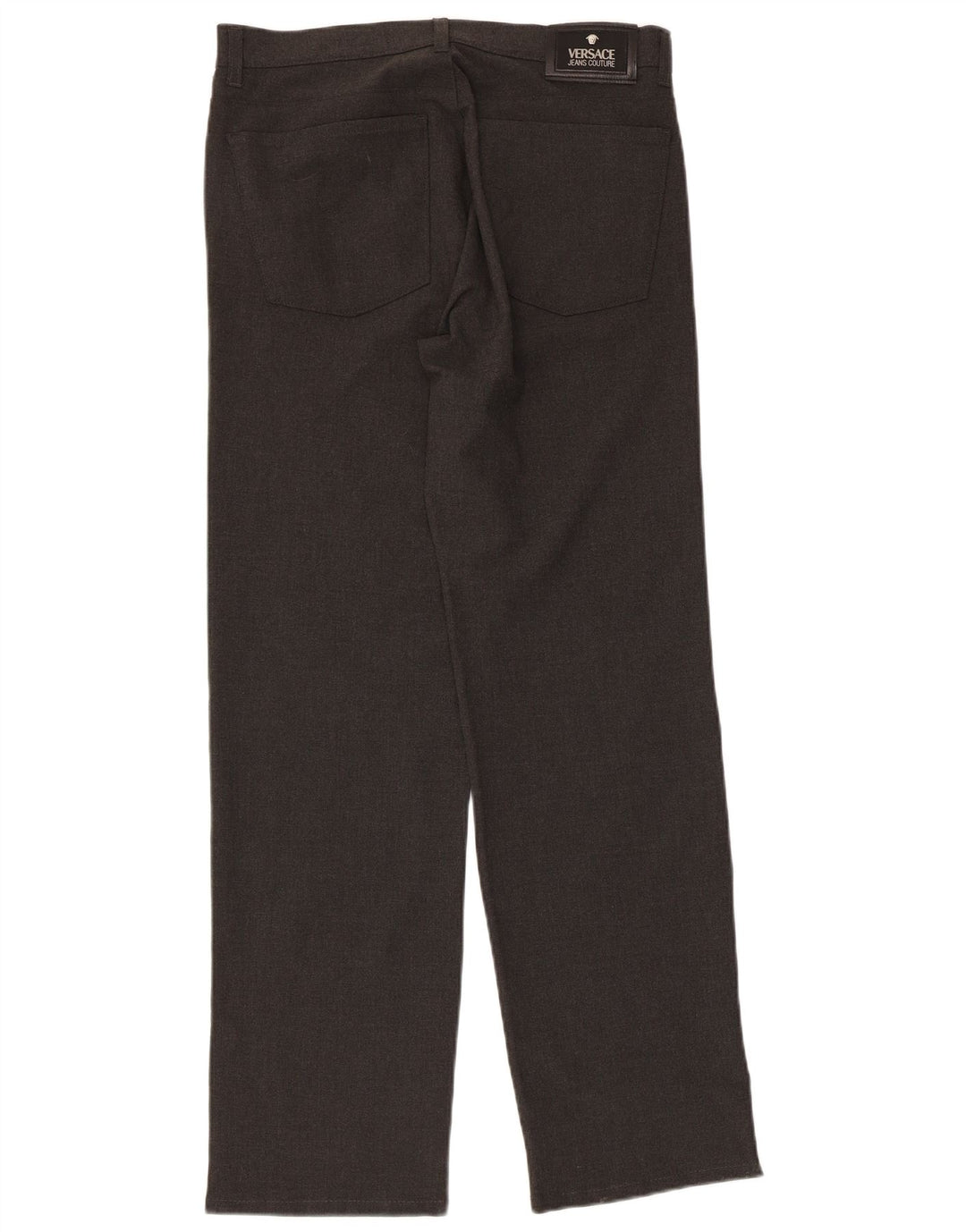 VERSACE Mens Straight Casual Trousers  W34 L31 Grey Polyester