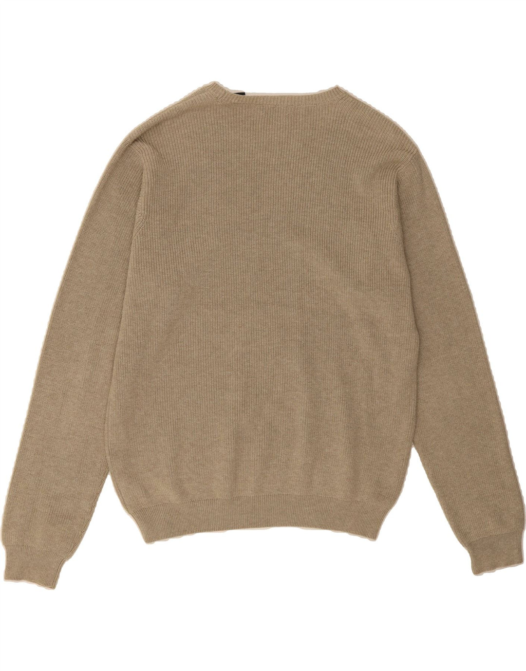 IZOD Mens Crew Neck Jumper Sweater Large Beige Cotton Vintage Izod and Second-Hand Izod from Messina Hembry 