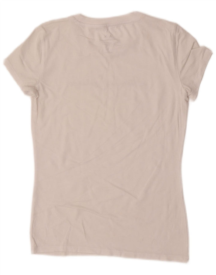 Armani Exchange Damen Grafik-T-Shirt Top UK 10 Small Weiß