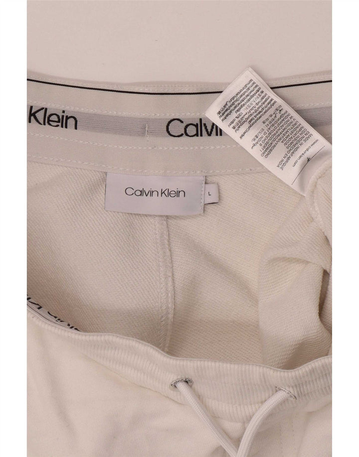 Calvin Klein Herren-Sportshorts, groß, weiße Baumwolle