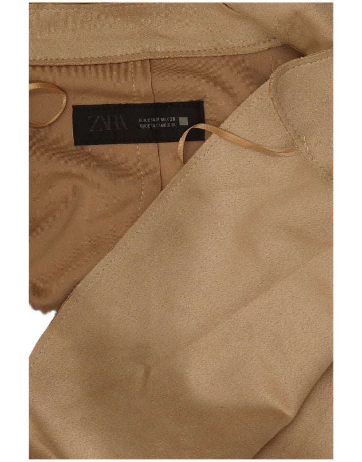 Zara Damen Trenchcoat UK 14 Medium Beige Polyester