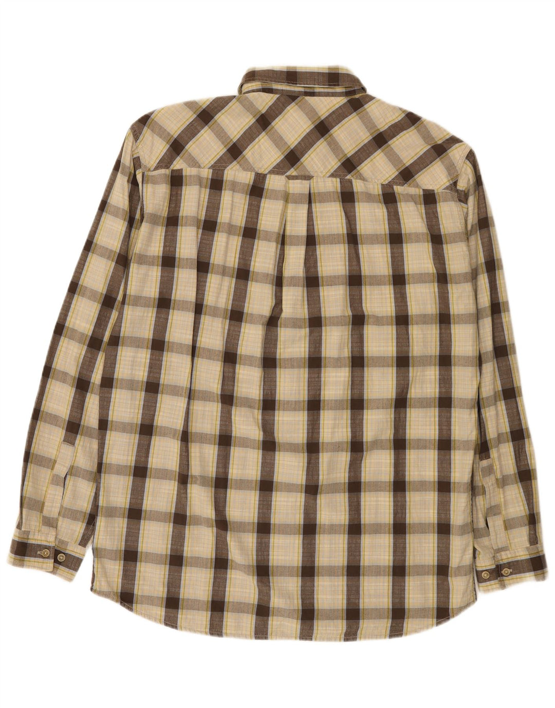 Marlboro Classics Herrenhemd XL Beige kariert Baumwolle