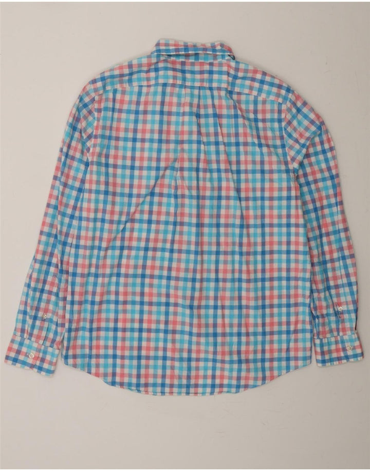 VINEYARD VINES Mens Slim Fit Shirt Large Blue Check Cotton Vintage Vineyard Vines and Second-Hand Vineyard Vines from Messina Hembry 