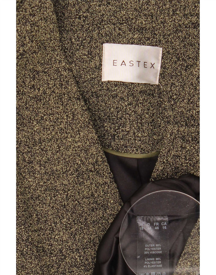 Eastex Damen-Blazer-Jacke, UK 18, XL, grün geflecktes Polyester