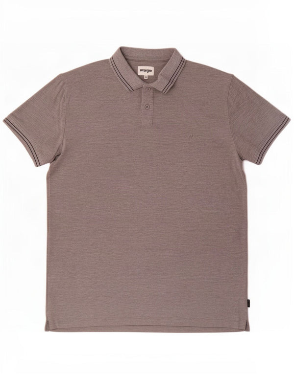Wrangler Herren-Poloshirt XL aus grauer Baumwolle