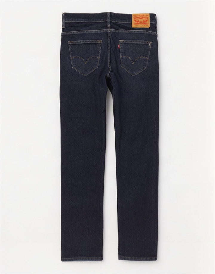 Levi's Damen 504 Straight Jeans W30 L32 Marineblau Baumwolle