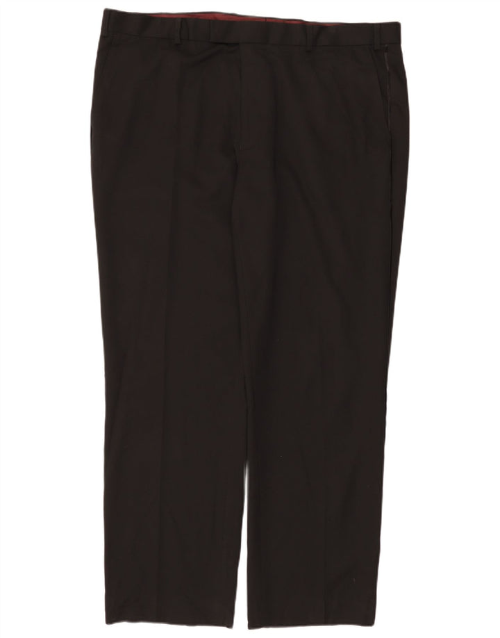 Marks & Spencer Damen Straight Regular Anzughose W42 L31 Schwarz