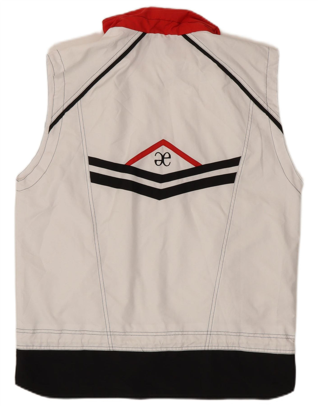 Elegance Damen Crop Gilet UK 16 Large Weiß Colourblock Polyester
