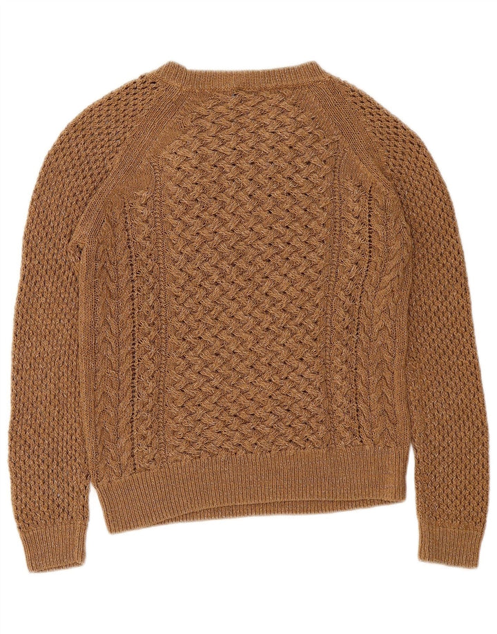 Massimo Dutti Damen-Pullover mit U-Boot-Ausschnitt, Gr. 10, Größe S, Braun