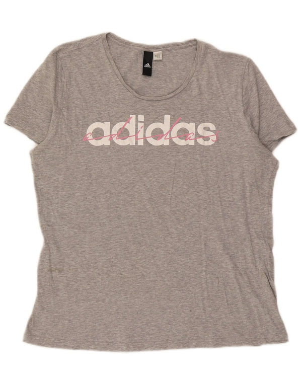 Adidas Damen Graphic T-Shirt Top UK 18 XL Grau