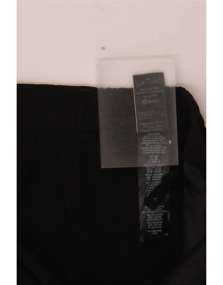 Marks & Spencer Damen gerade Anzughose UK 14 Medium W34 L30 Schwarz