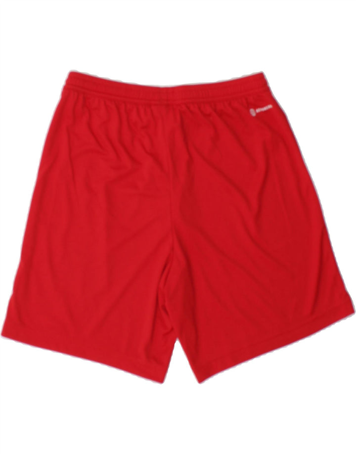 ADIDAS Boys Sport Shorts 11-12 Years Medium Red Polyester Vintage Adidas and Second-Hand Adidas from Messina Hembry 