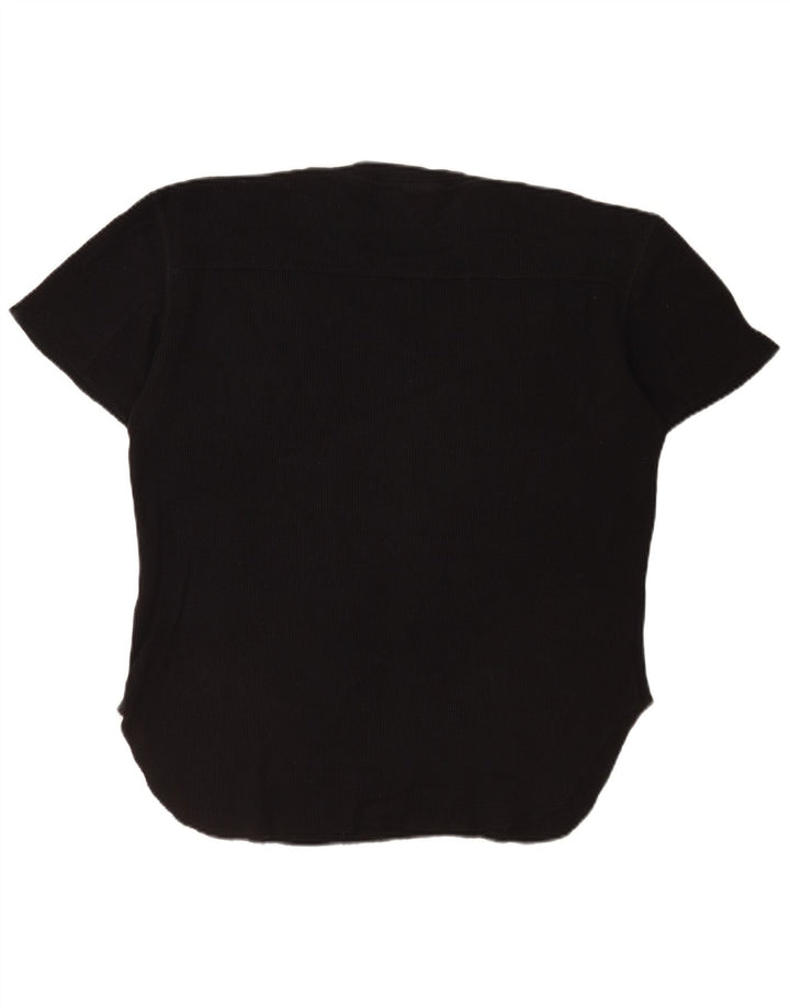 Zara Herren T-Shirt Top Large Schwarz Baumwolle