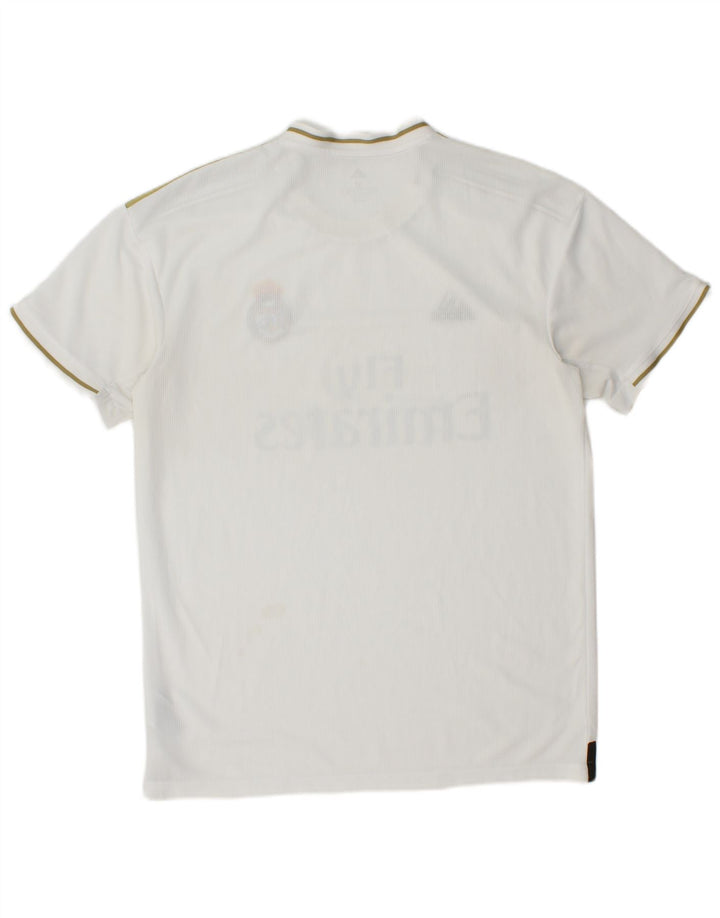 ADIDAS Herren Real Madrid Grafik-T-Shirt-Oberteil aus mittelweißem Polyester