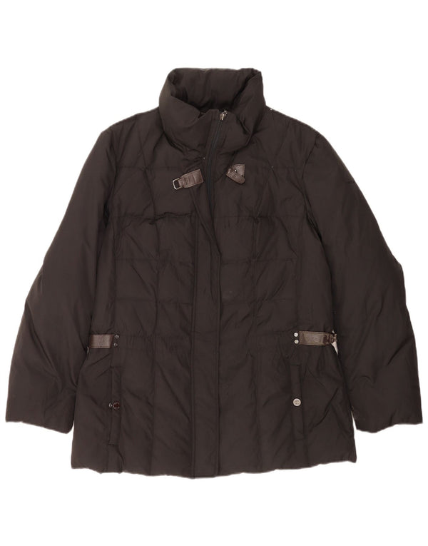 Geox Damen Wattierte Jacke UK 14 Medium Schwarz Polyester
