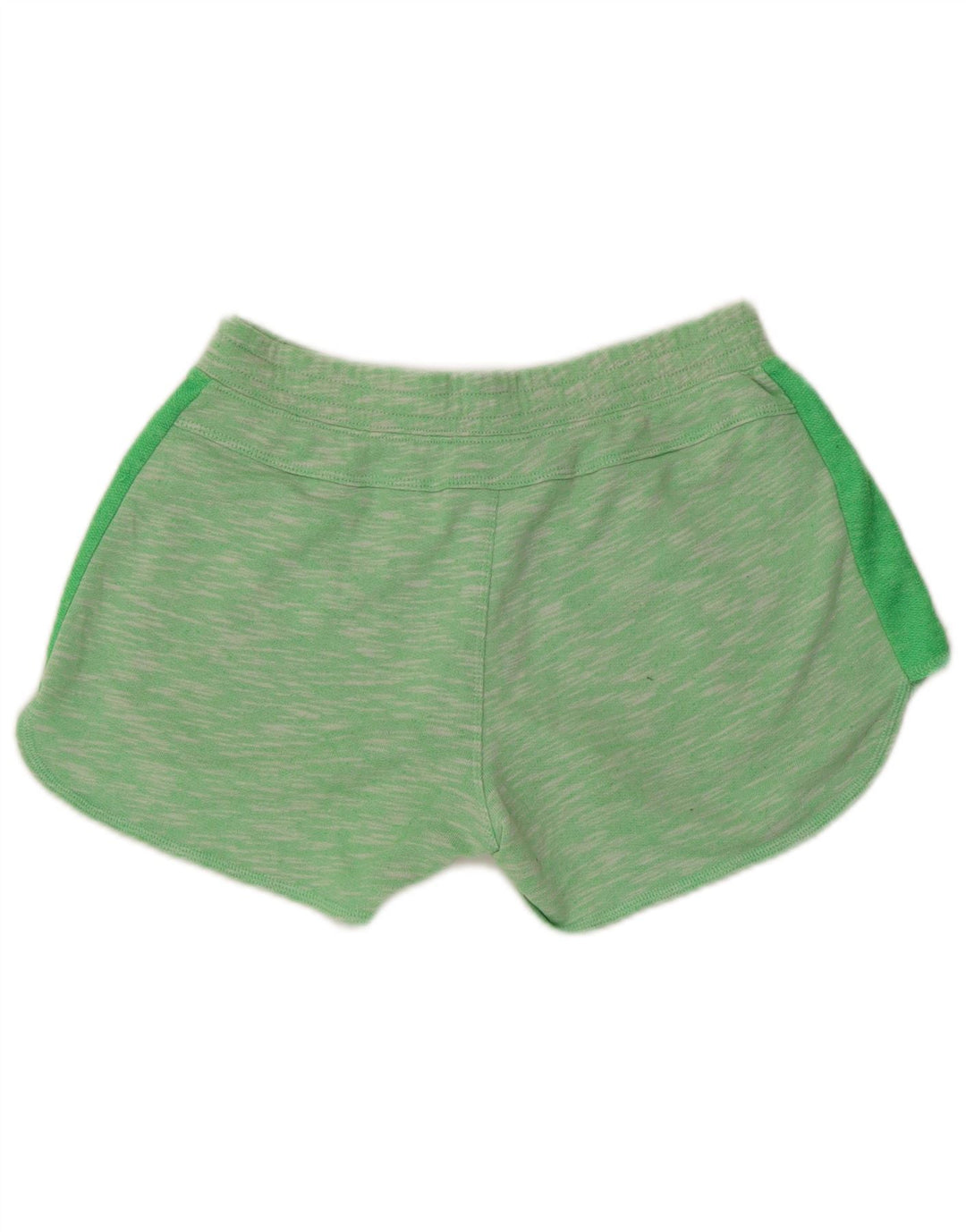 CHAMPION Damen Grafik-Sportshorts UK 6 XS Grün meliertes Polyester