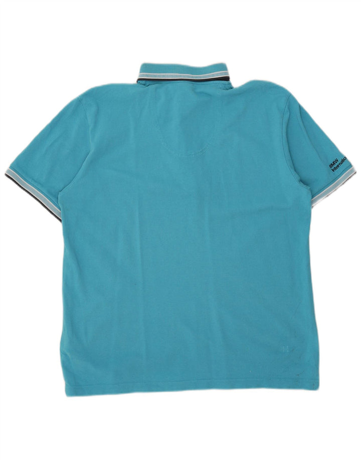 Hugo Boss Herren-Poloshirt, große blaue Baumwolle