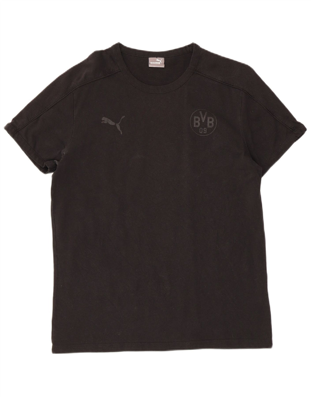 PUMA Herren BVB Dortmund T-Shirt Top Large Schwarz Baumwolle