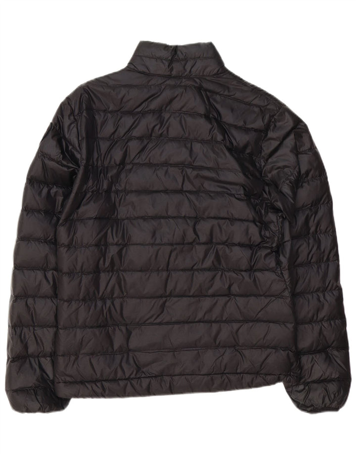 Blauer Herren Wattierte Jacke UK 38 Medium Schwarz Polyester