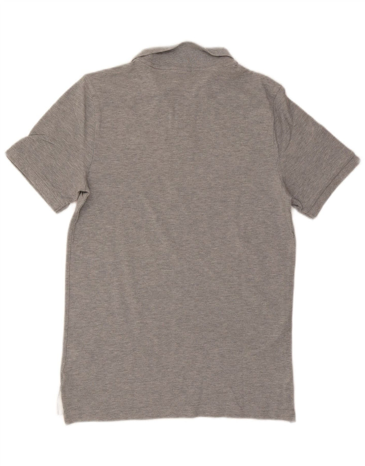 Nike Herren-Poloshirt, klein, grau gefleckte Baumwolle