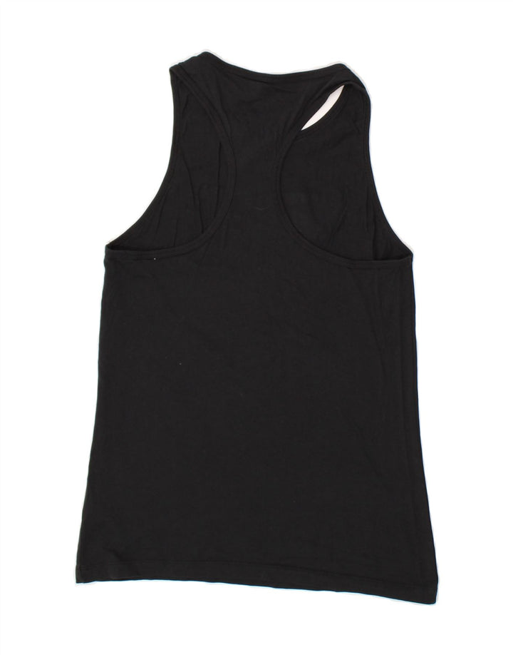 REEBOK Womens Graphic Vest Top UK 8/10 Small Black Cotton Vintage Reebok and Second-Hand Reebok from Messina Hembry 