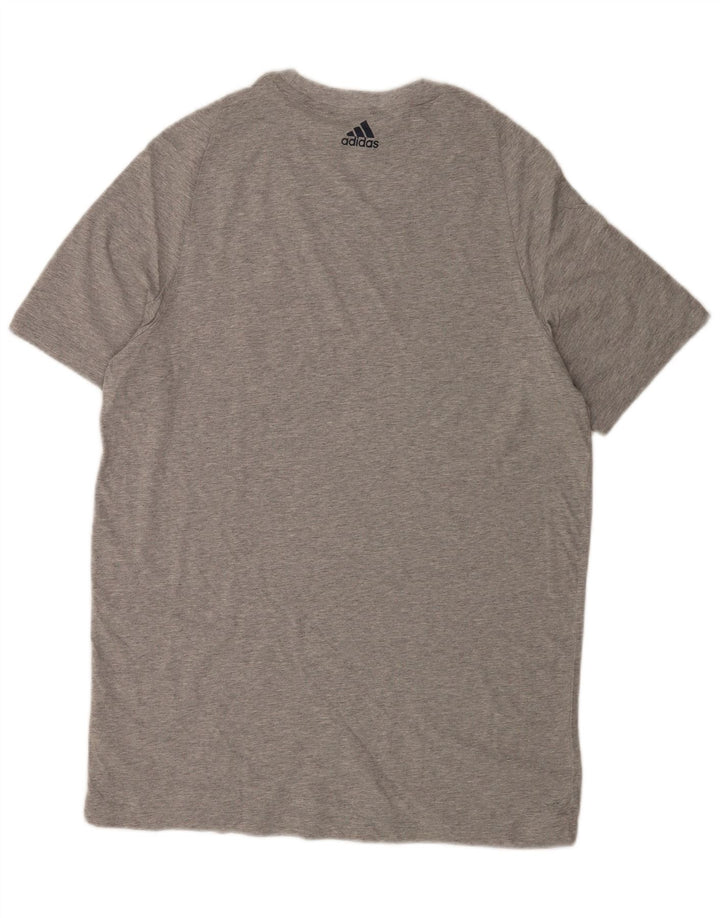 Adidas Herren T-Shirt Top XL Grau gefleckte Baumwolle