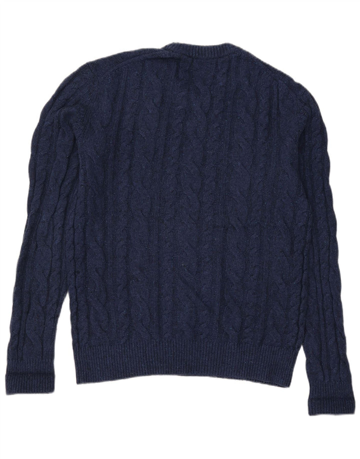 Gap Herren-Pullover mit Rundhalsausschnitt, Größe S, marineblaue Lammwolle