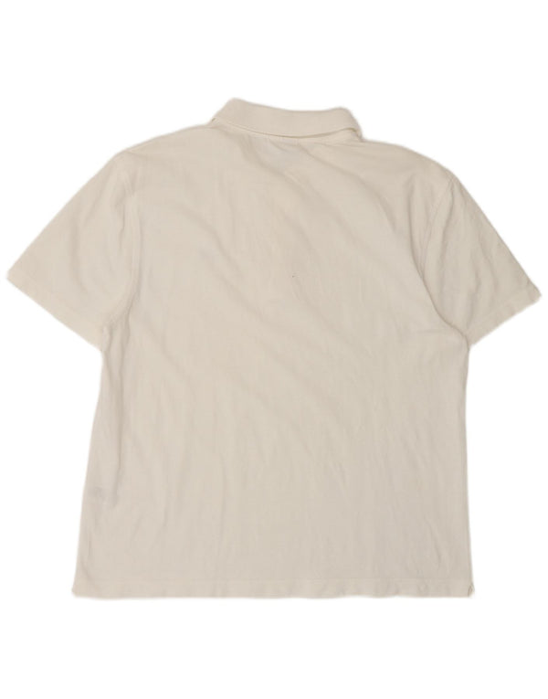 Lacoste Herren-Poloshirt, Größe 5, groß, weiße Baumwolle