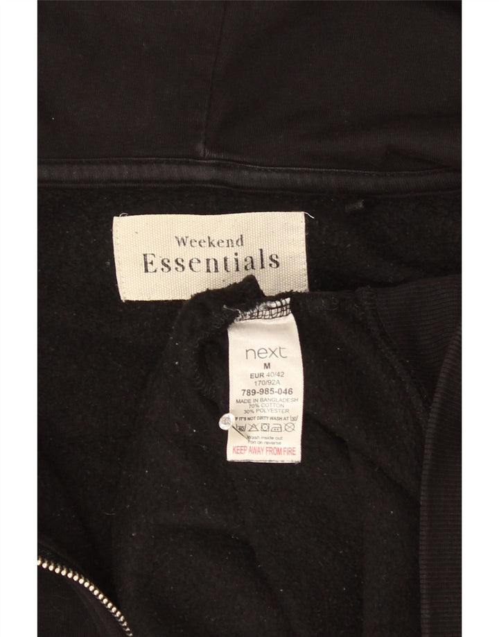 Essentials Damen-Kapuzenpullover mit Reißverschluss, UK 14, mittelschwarz, Baumwolle