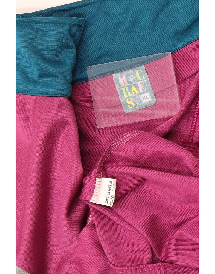Mc Crae's Herren-Trainingsanzug-Oberteiljacke XL Pink Colourblock