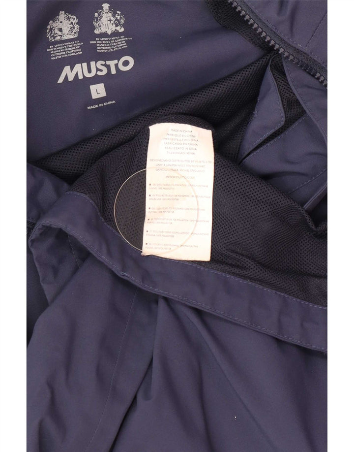 Musto Herren-Regenjacke mit Kapuze, UK 40, Größe L, Marineblau, Polyester