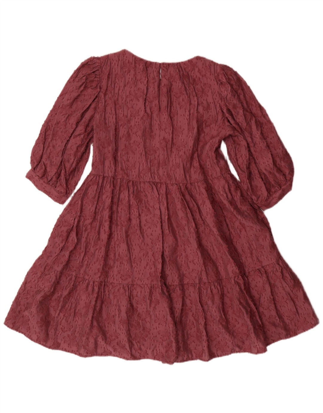 Zara Damen-Kleid mit 3/4-Ärmeln, A-Linie, Gr. 6, XS, Rosa, florales Viskose-Bohemien