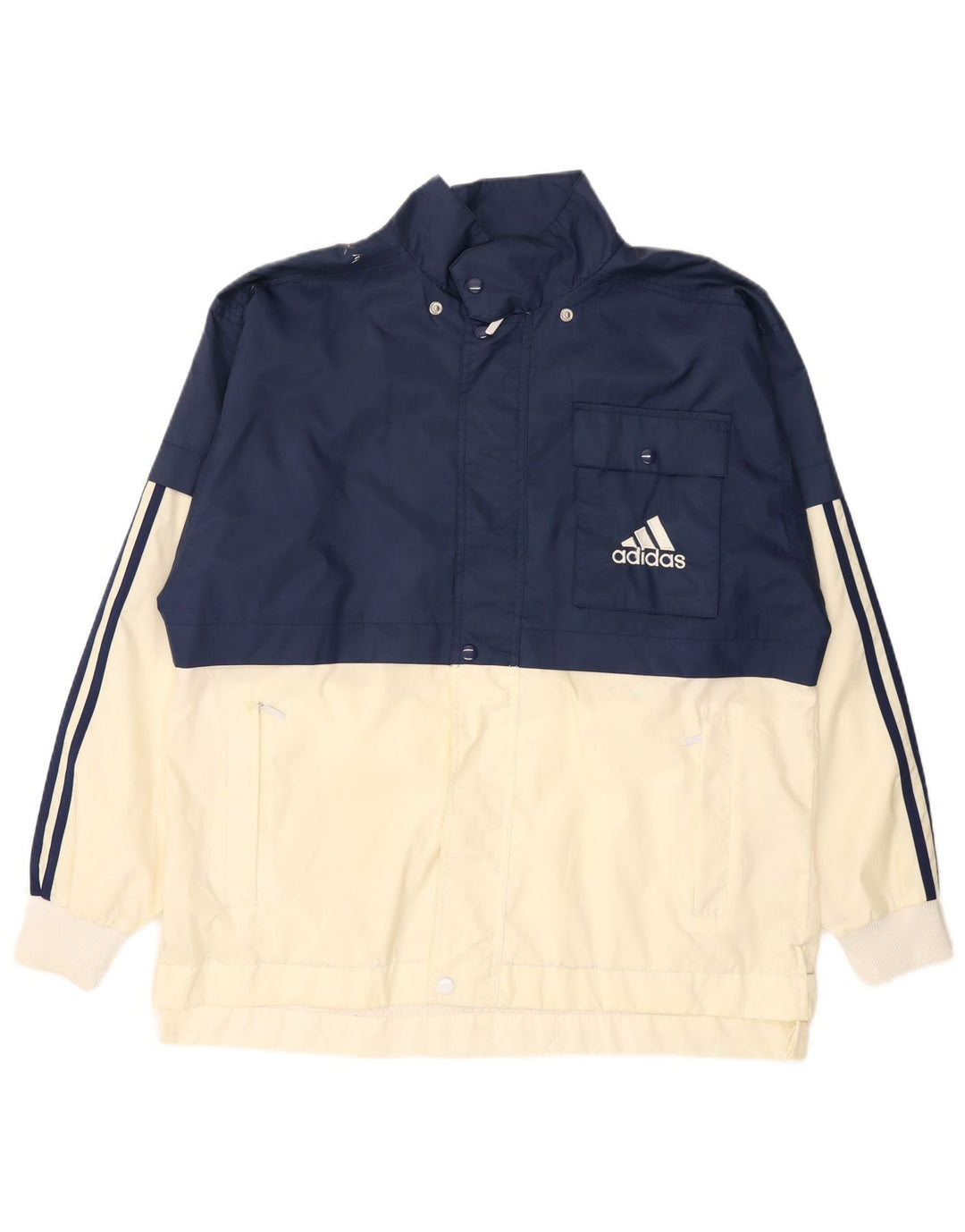 ADIDAS Herren-Windbreaker-Jacke, UK 40/42, mittleres Marineblau, Farbblock