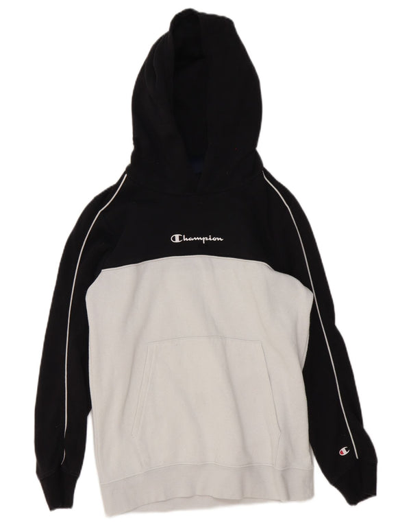 Champion Kapuzenpullover für Jungen, 11–12 Jahre, groß, weiße Farbblock-Baumwolle
