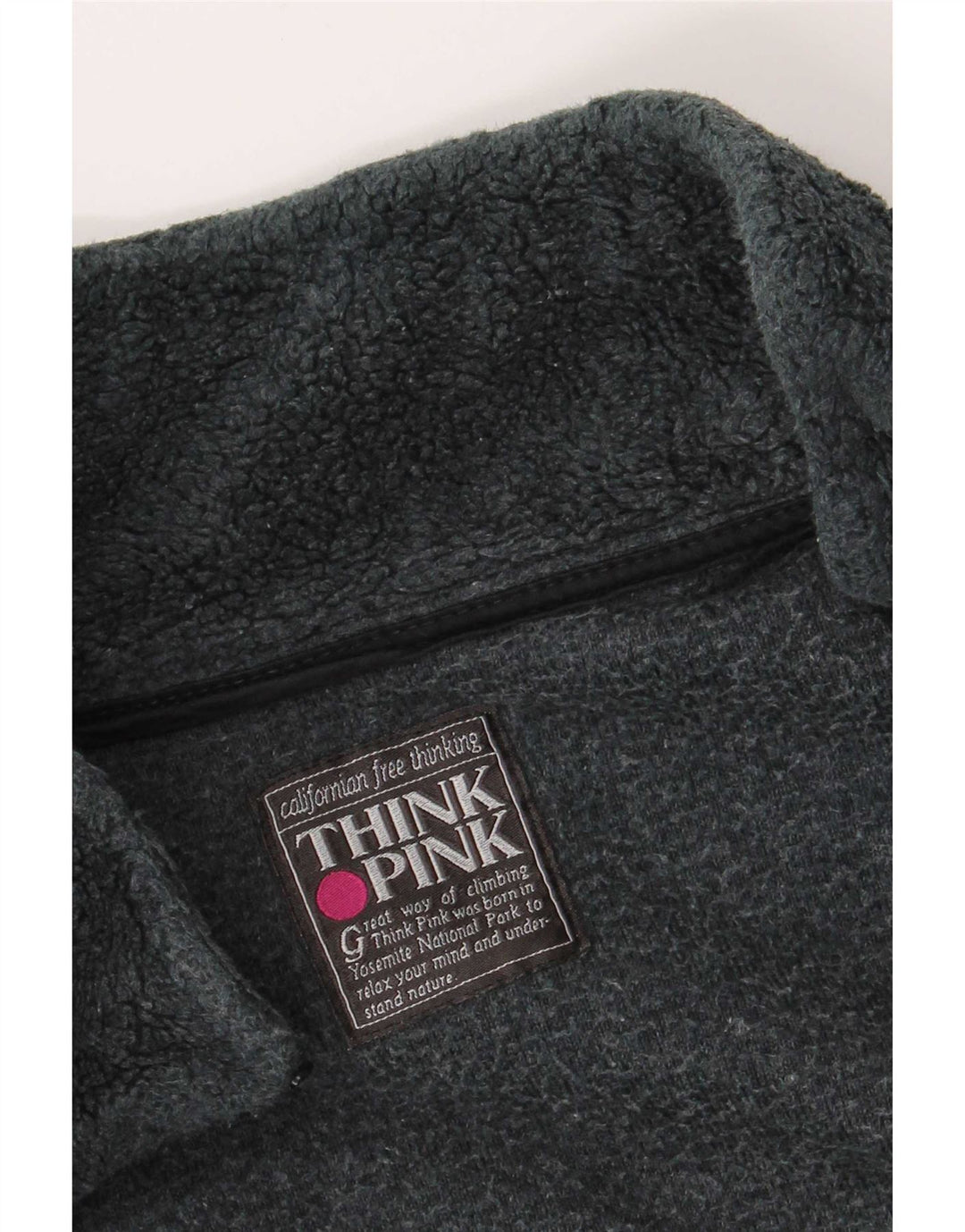 Think Pink Herren Fleecejacke UK 42 XL Graues geometrisches Polyester
