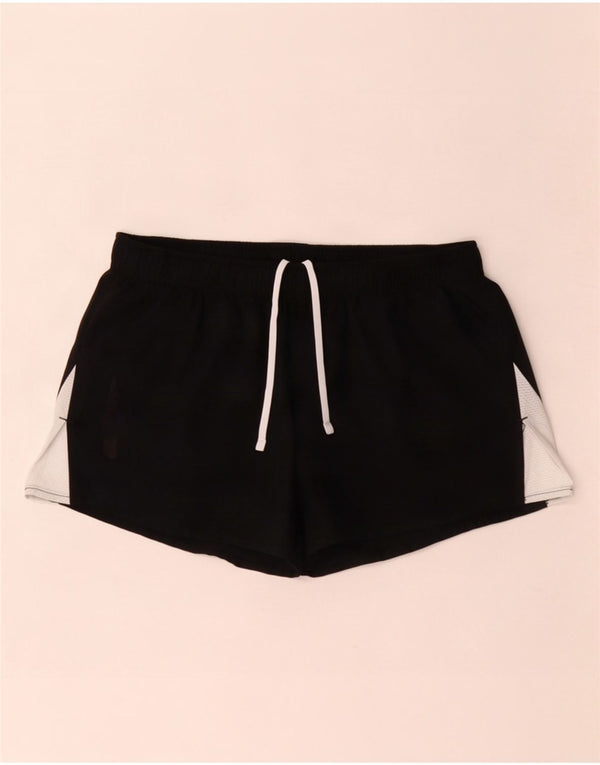 Nike Womens Dri Fit Sport Shorts UK 10 Small Black Colourblock