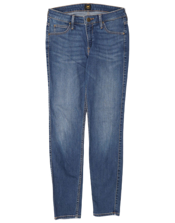 Lee Damen Skinny Jeans W28 L28 Blaue Baumwolle