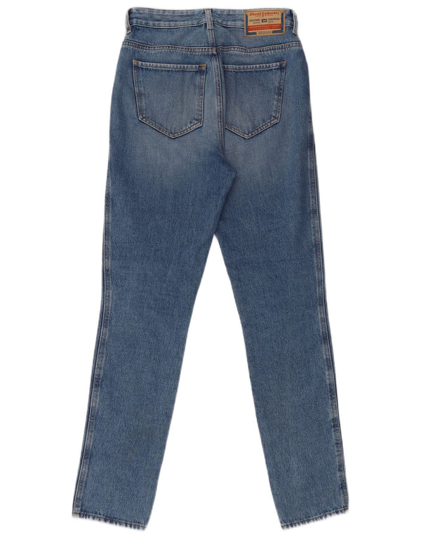Diesel Damen High Waist Slim Straight Jeans W26 L30 Blaue Baumwolle