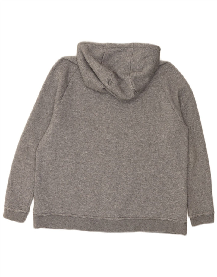 Nike Herren-Kapuzenpullover mit Reißverschluss, groß, grau gefleckte Baumwolle
