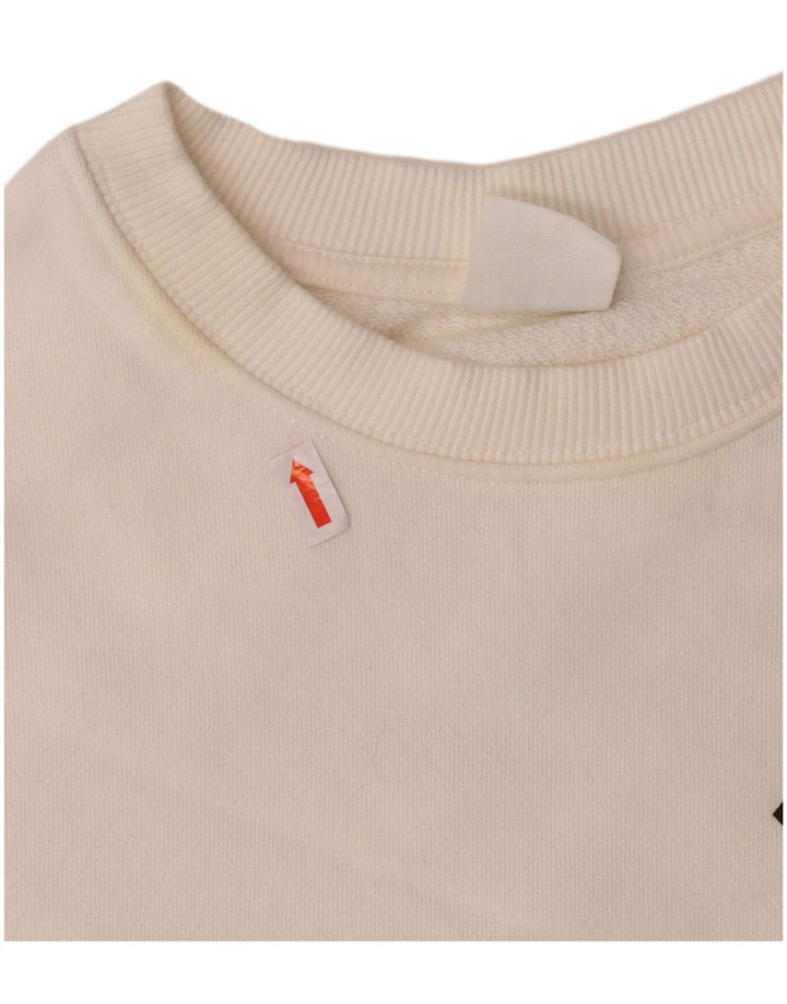 ZARA Boys Graphic Sweatshirt Jumper 13-14 Years White Cotton