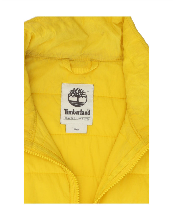 TIMBERLAND Mens Padded Jacket UK 38 Medium Yellow Polyester Vintage Timberland and Second-Hand Timberland from Messina Hembry 