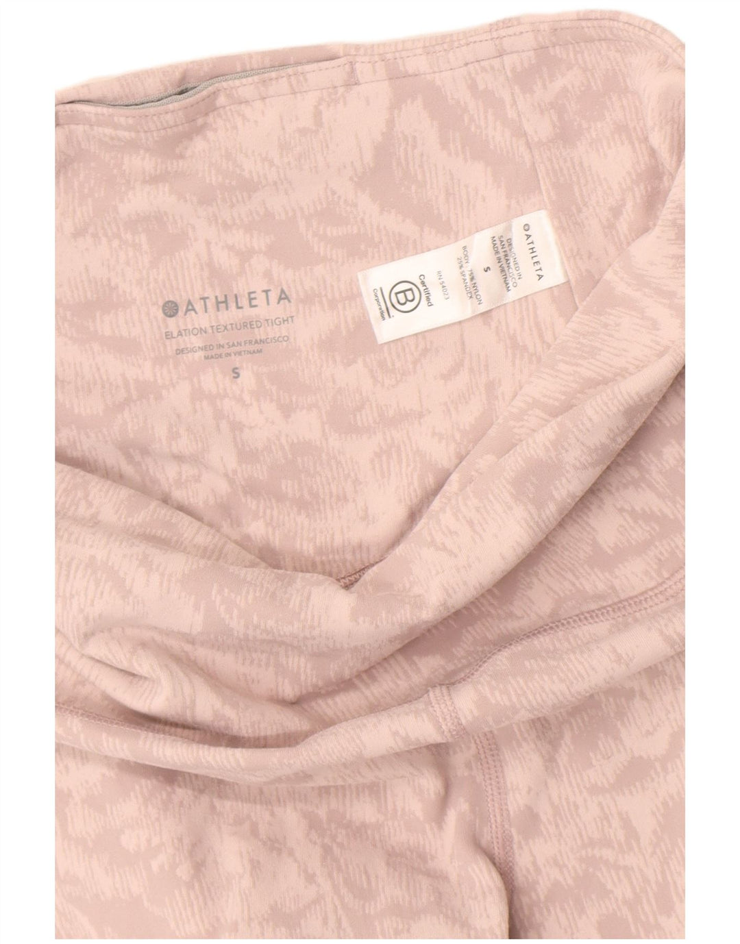 Athleta Womens Abstract Pattern Leggings UK 8 Small Pink Nylon