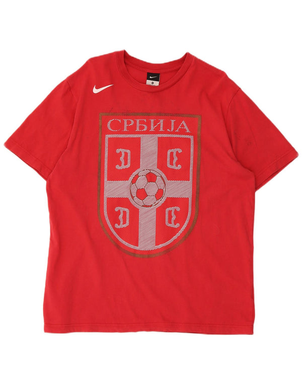 Nike Herren-T-Shirt mit Grafik, XL, rote Baumwolle