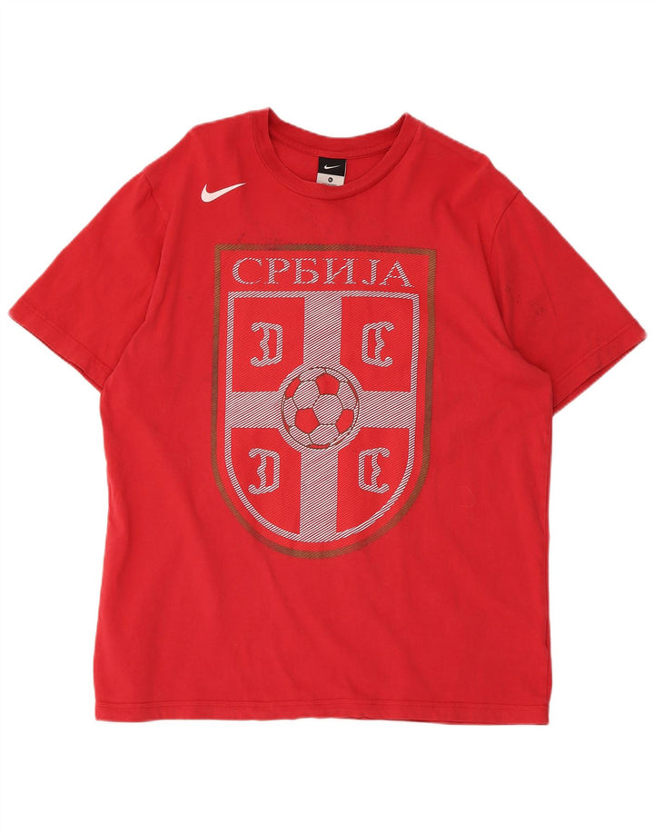 Nike Herren-T-Shirt mit Grafik, XL, rote Baumwolle