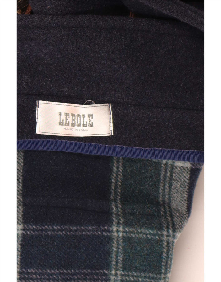 Lebole Herren Loose Fit Dufflecoat UK 42 XL Marineblau